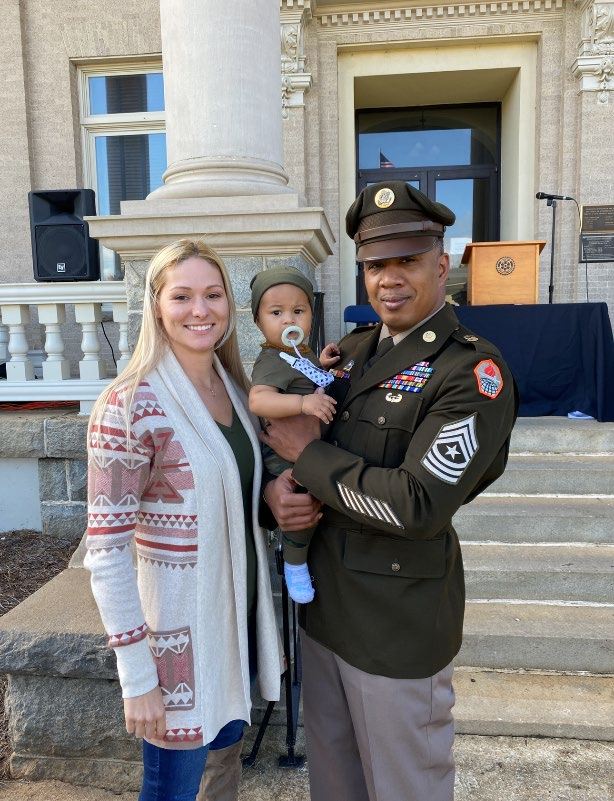 Jason as guest speaker at a Veterans Day observance.